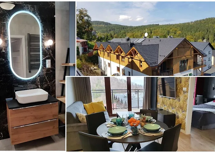 Karpatia Resort Apartament Karbonado z Balkonem i Widokiem na Góry Karpacz