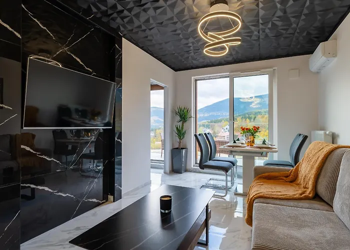 Apartament Widokowe Marzenie - blisko stoku, parking podziemny Karpacz