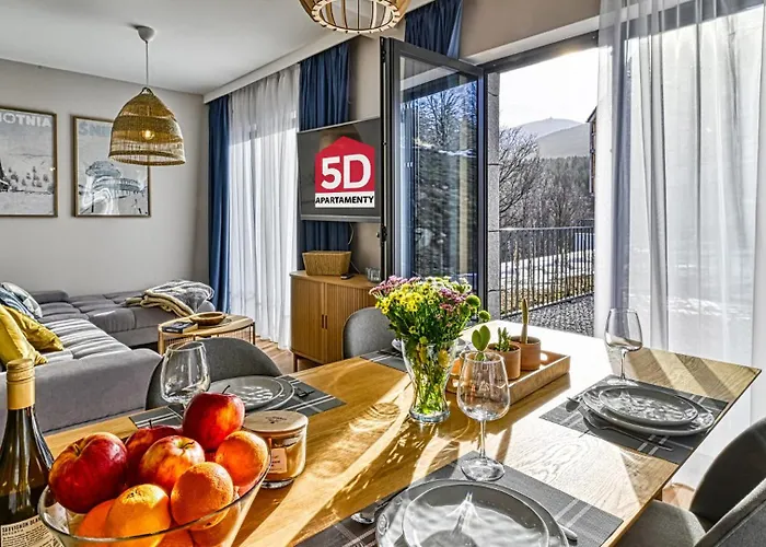 Apartament Orlik 007 z ogrodem I widokiem na Śnieżkę - 5D Apartments Karpacz